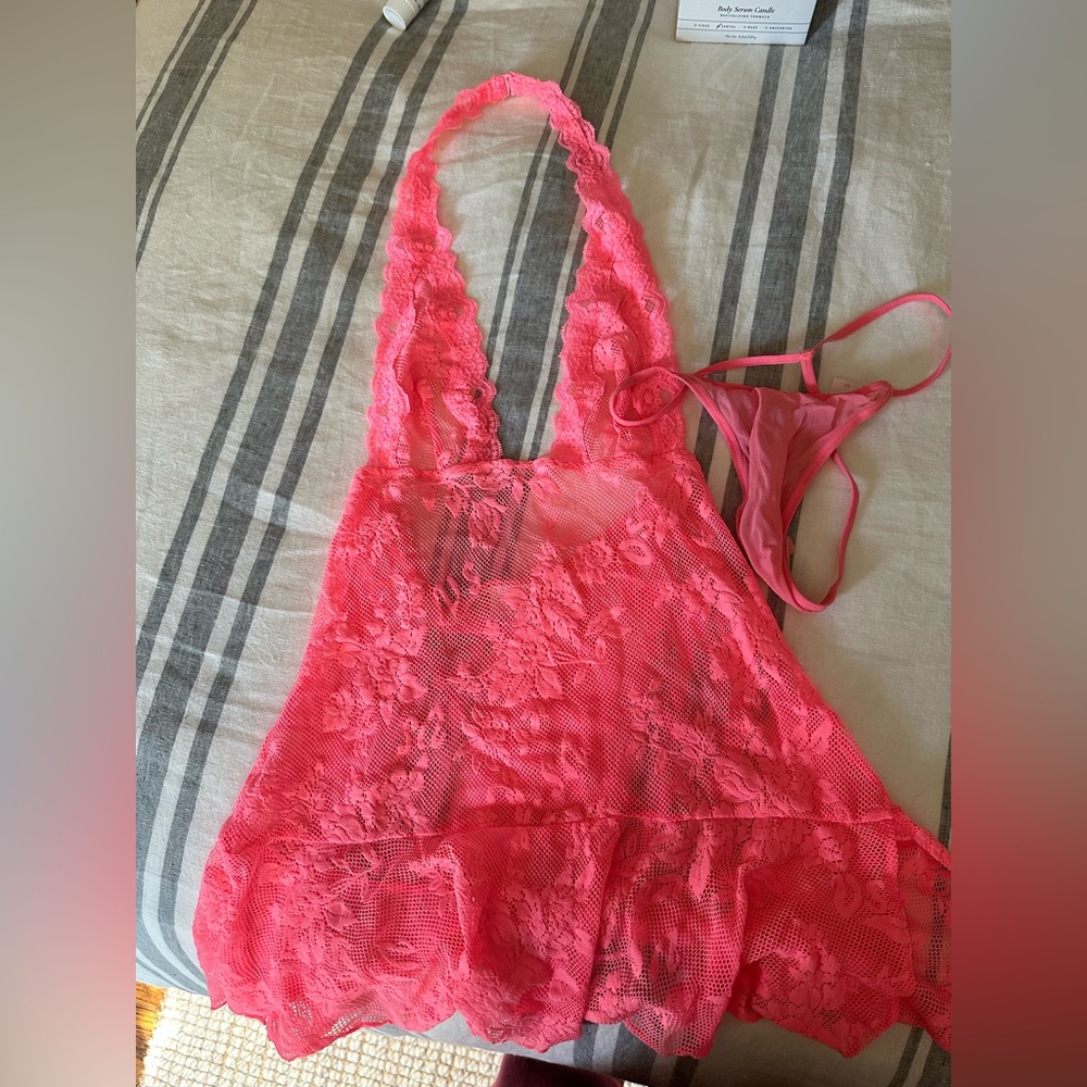 Victoria’s Secret teddy and thong